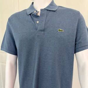 Lacoste Men's Heather Blue Polo Shirt - new w tags
